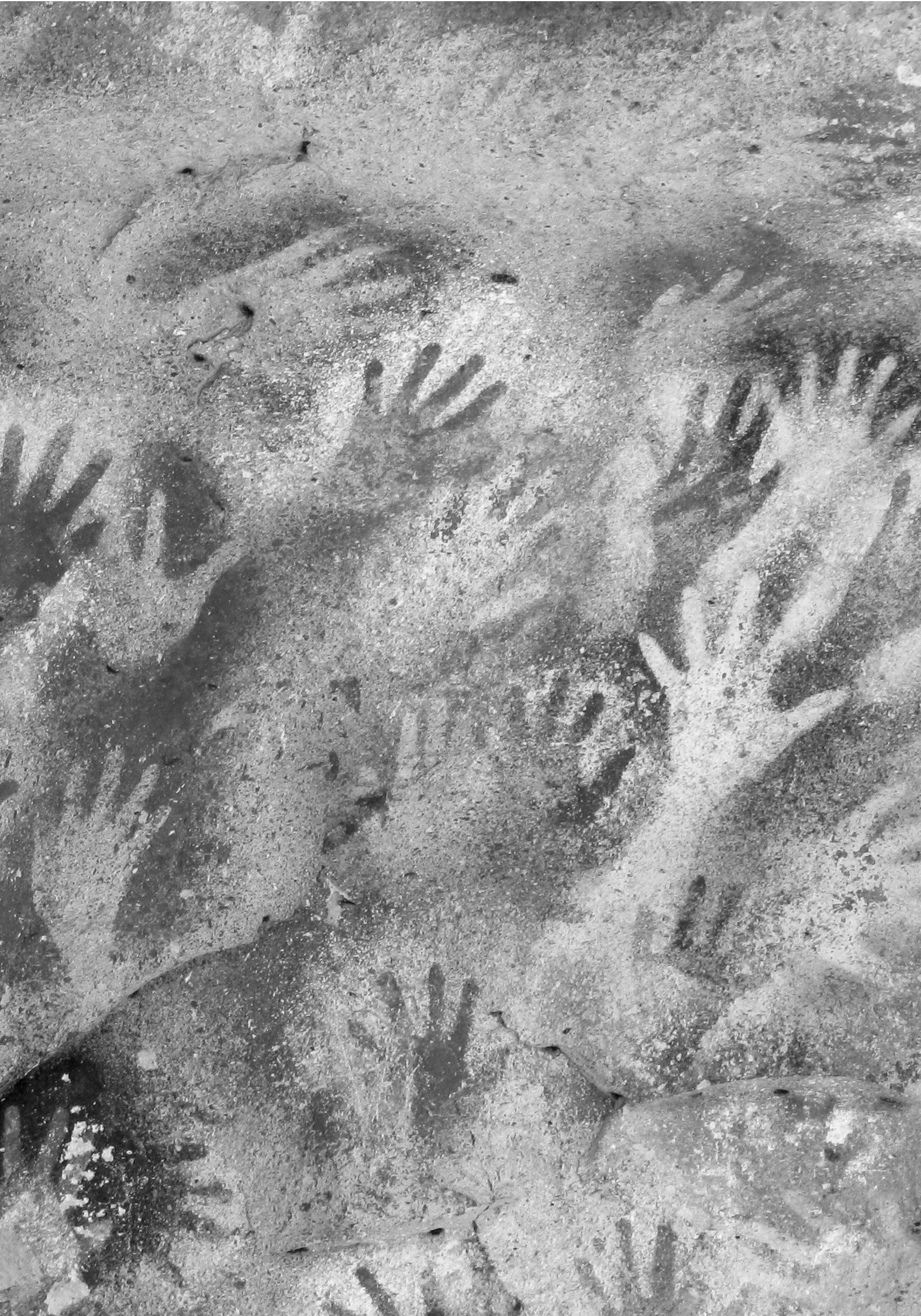 Cave painting of hands