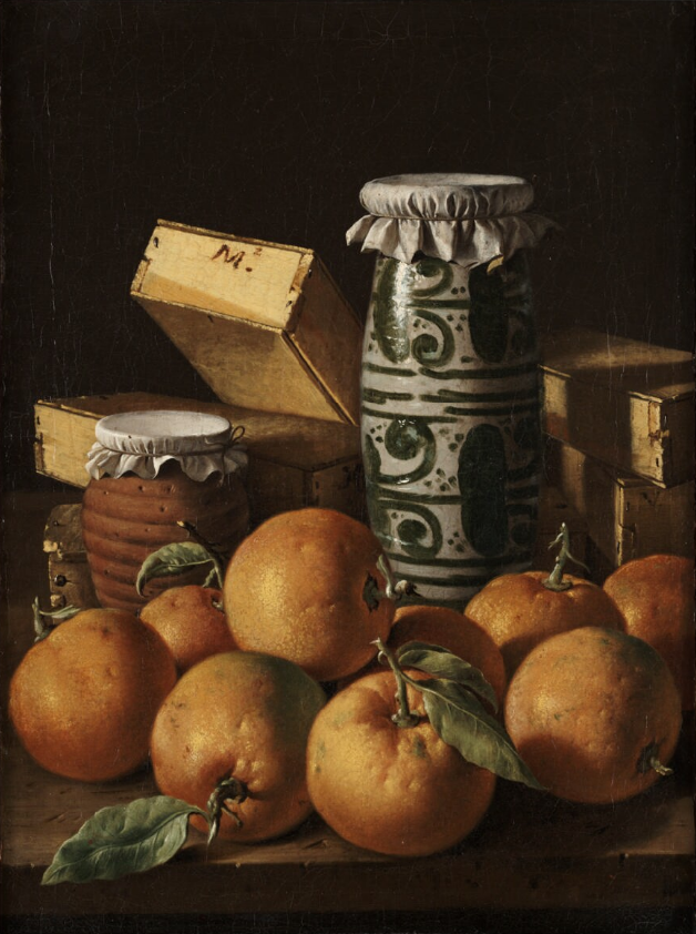 Luis-Egidio Melendez, Still Life with Oranges, Jars, and Box of Sweets