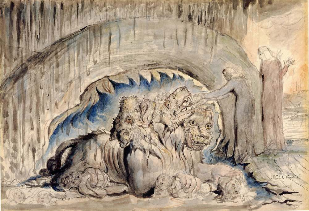 William Blake, The Beast Cerberus